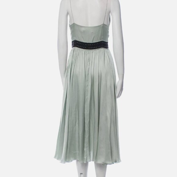 Chloé by Phoebe Philo Mint Green Silk Runway Dress Size 38 - Picture 3 of 6
